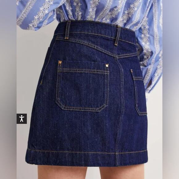 BNWT BODEN denim patch pocket mini skirt - Picture 3 of 14